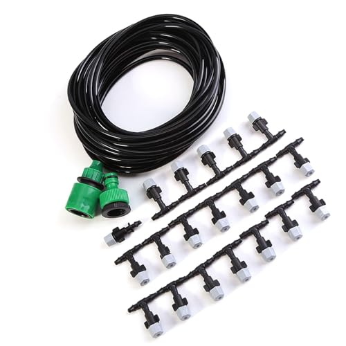 Misting Cooling System, 4/7mm Watering Tubing, Misting Nozzle Sprinkler