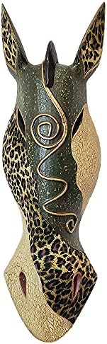 Giraffe Zebra Face Mask Wall Hanging Décor Hand Painted Patterns African Safari Style Decorative Accent Contemporary Variation An Awesome Gifting
