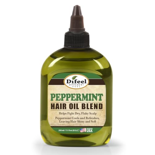 Difeel Peppermint Hair Oil Blend 7.1 Ounce - For Dry & Flaky Scalp, Cools & Refreshes Hair, Leaves Hair Shiny & Soft