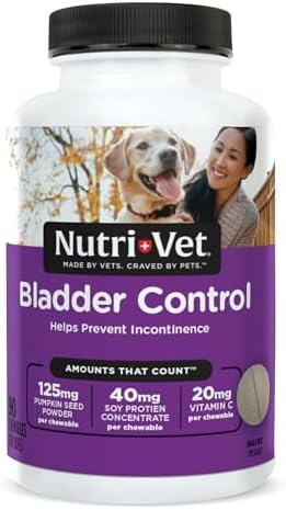 Nutri-Vet Bladder Control for Dogs, Dog Urinary Health Support, 90 Tablets | Dog Cranberry Supplement, Urinary Tract Support, Immune Support, Dog Bladder Health, Tablet Formula, Daily Wellness