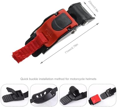 3x Motorcycle Helmet Quick Release Speed Clip Chin Strap Pull Buckle Plastic Applicable bandwidth 20mm