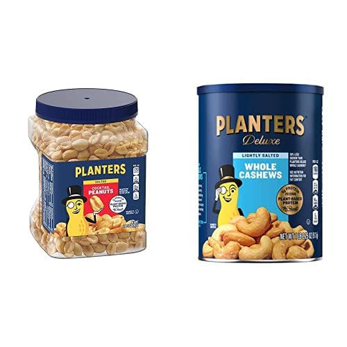 PLANTERS Salted Peanuts, Plant Based Protein Snacks, 2.19lbs (1 Ct)