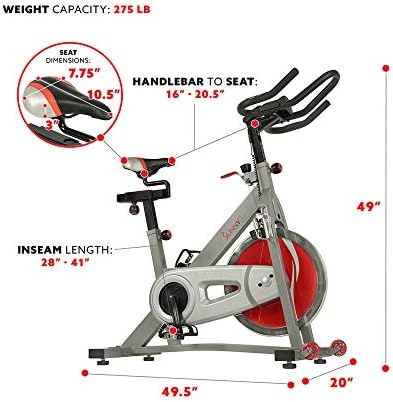 Sunny Health & Fitness Belt Drive Pro Indoor Cycling Bike