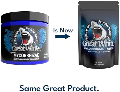 Great White Mycorrhizal Fungi 1 oz, Beneficial Bacteria for Plant Growth, Root Stimulator, Concentrated 3-in-1 Formula by Plant Success (1 oz)