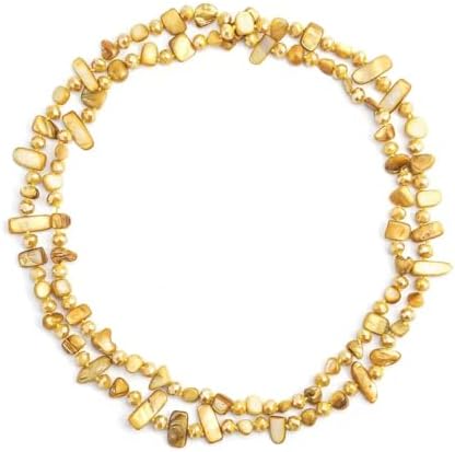 SHOP LC DELIVERING JOY Shell Chips Glass Beaded Necklace for Women Jewelry for Women Size 47" Birthday Gifts