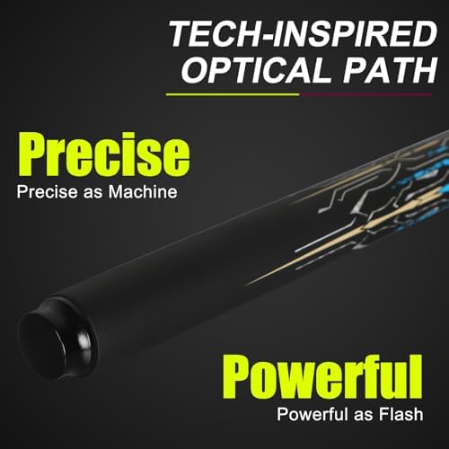 Carbon Fiber Pool Cue Stick 19.5 oz, Professional 10mm Rainbow Tip, 3 * 8 * 8 Joint, Suitable for Billiards and Snooker