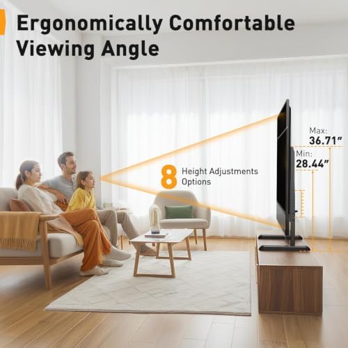 Perlegear Universal TV Stand Legs for Most 37–90 Inch TVs up to 150 lbs, Height Adjustable TV Legs Replacement Suitable for Soundbar