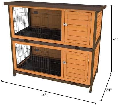 Ware Manufacturing Premium Plus Double Decker Hutch for Rabbits and Small Pets