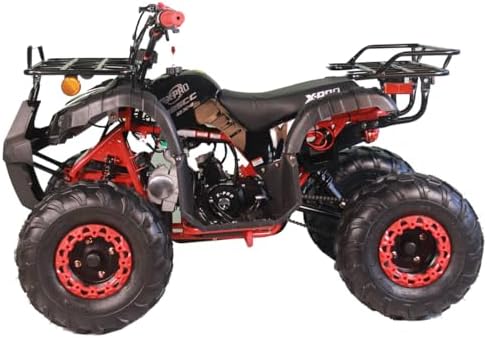 X-PRO 125cc ATV 4 Wheels Quad 125 ATV Quads with LED Lights, Big 19"/18" Tires!（Army Black）