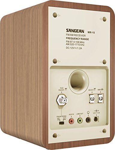 Sangean WR-15WL AM/FM Table Top Wooden Radio, Walnut (Renewed)
