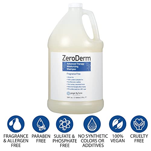 Ginger Lily Farms ZeroDerm Shampoo, 128oz, Fragrance Free