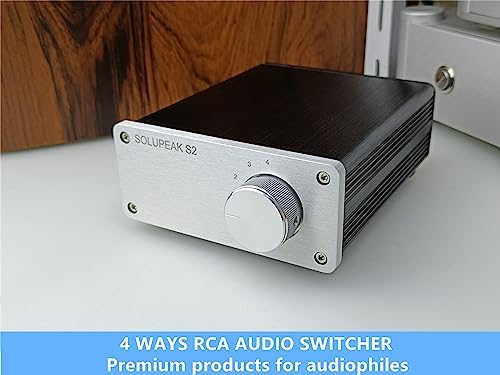 U31 3 Way RCA Audio Switcher, Stereo Audio Switch Selector Box