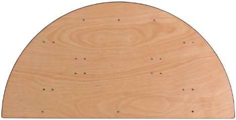 BizChair 5-Foot Half-Round Wood Folding Banquet Table