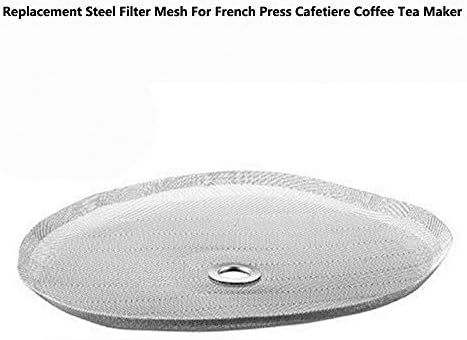 2pcs 4" Steel Filter Mesh Screens for 8 Cup French Press Coffee Maker for Bonjour Bodum