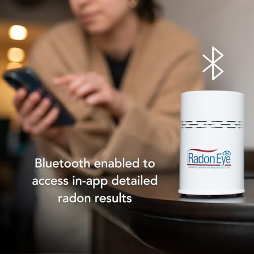 Ecosense Continuous Home Radon Detector, OLED Display, Bluetooth, RD200 | 95% Accuracy in 10 Hours, Results Updated Every 10 Minutes