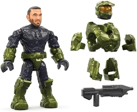 MEGA Halo the Series Vehicle Building Toys Set, FLEETCOM Warthog ATV with 469 Pieces, 5 Micro Action Figures, Poseable Articulation, Kids and Fans