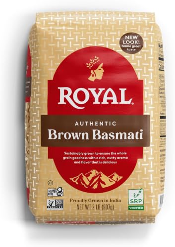 Royal Brown Basmati Rice - Authentic Long Grain Rice - 10 lb Bag | Perfect for Biryanis, Pilafs & Curries - Cook in Microwave or on Stove Top