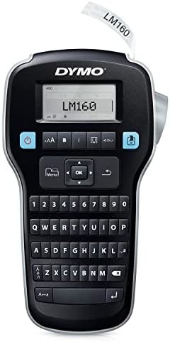 DYMO Label Maker LabelManager 160 Portable Label Maker, Easy-to-Use, One-Touch Smart Keys, QWERTY Keyboard, Large Display, for Home & Office Organization, Black