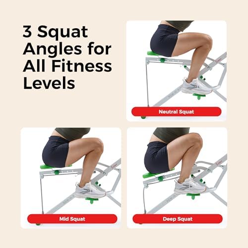 Sunny Health & Fitness Smart Row-N-Ride Glute & Leg Trainer, Foldable Squat Assist Rower with Exclusive SunnyFit App Connection