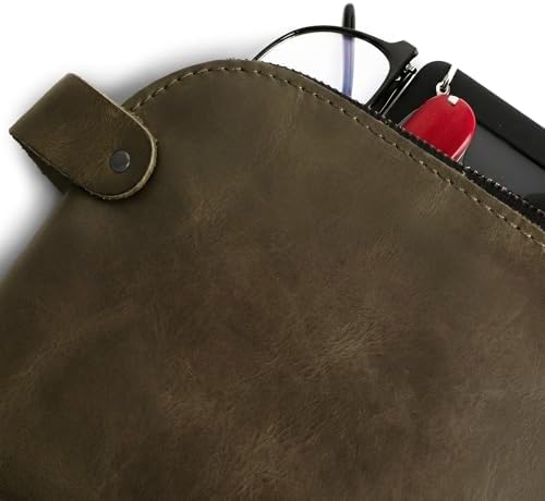 Hide & Drink, Large Rustic All Purpose Utility Bag for Cords & Chargers, Travel Bag, Multi-Purpose Bag, Full Grain Leather