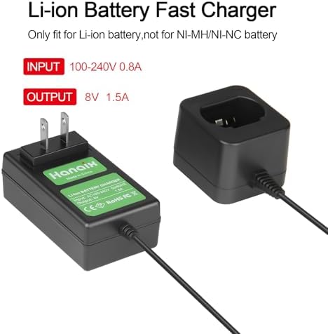 2000mAh 8V Battery and Charger for Dewalt Compatible with Dewalt 8V DCB080 DCF680N1 DW4390 DCF680N2 DCF680G2(Battery and Charger Included)