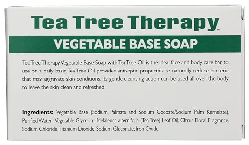 Tea Tree Therapy Vegetable Base Soap with Tea Tree Oil - 3.9 oz - Pack of 9
