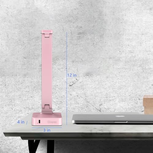 Drevet LED Desk Lamp for College Dorm Room, Desk Light with 1 USB Charging Port 2 AC Power Outlet, 3 Lighting Modes, 3 Level Brightness Touch Lamp