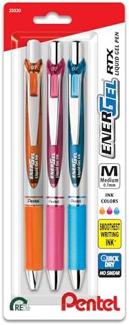 Pentel 756260 EnerGel RTX Retractable Gel Pens Medium