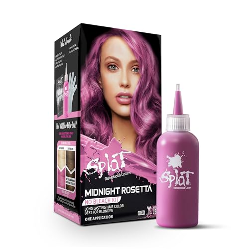 Splat Midnight Rosetta Semi Permanent Hair Dye Kit for Blondes, 1 Application, Includes Deep Reconstructor Conditioner, Lasts 30 Washes