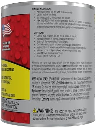 Flex Seal Liquid, Rubber Coating Sealant, Waterproof, Flexible, Breathable, and UV Resistant, Roof Repair, Basements, RV, Campers, Trailers, Marine