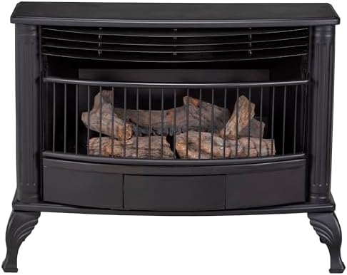 ProCom Ventless Dual Fuel Gas Stove - 25,000 BTU, Remote Control, Black Finish - Model# QNSD250RT