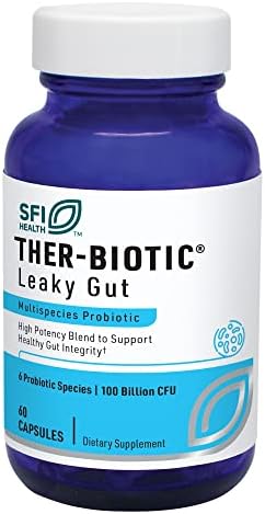 Klaire Labs SFI Health Ther-Biotic Factor 6 Probiotic, 60 Capsules | Supports Immune, Digestive & Colon Health, Ultra-Strength 100 Billion CFU Probiotics for Men & Women, Hypoallergenic