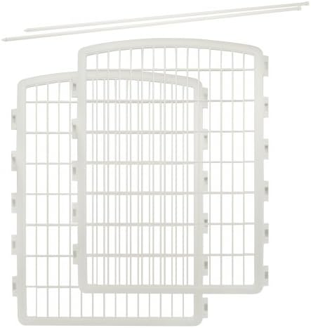 IRIS USA Playpen Panels, Extension Set, Gray | Multiple Pets, Add-On Panel Set, Connect Additional, Size Increase Addon, Matches Existing, Increases Space