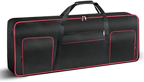 Ruibo 61 Key Keyboard Gig Bag Case,Portable Durable Keyboard Piano Waterproof 600D Oxford Cloth with 10mm Cotton Padded Case Gig Bag 40"x16"x6"