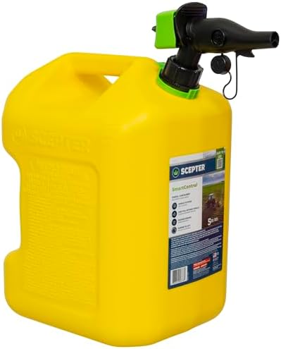 Scepter 1 Gal Gas Can, Spill Proof SmartControl Spout, Spout Extender, Red