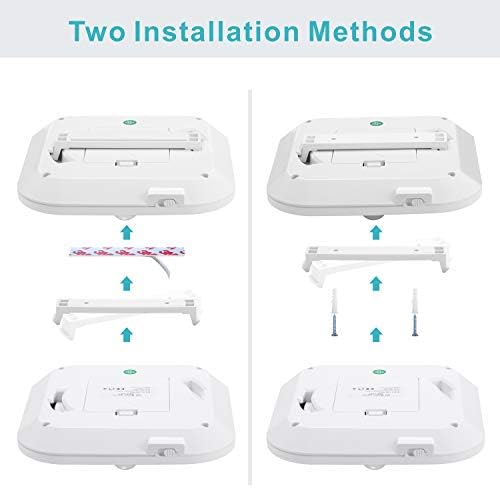 2 Pack Battery Operated Ceiling Light Motion Sensor Shower Light, Wireless Closet Lights 6000K LED Bathroom Shower Lamp