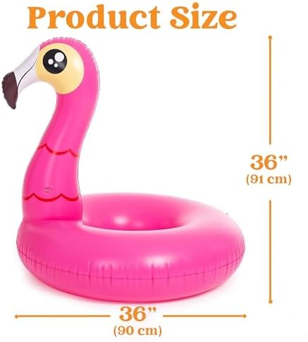 JOYIN 2-Pack Flamingo Unicorn Pool Float - Fun Floaties Inflatable Swimming Pool Tubes Toys Party Decorations