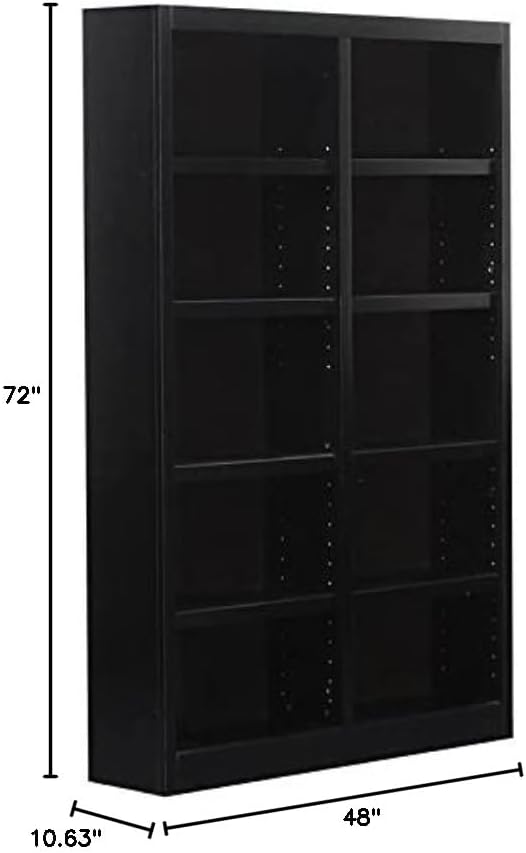 Concepts In Wood Book Shelf - 72" Tall Wood Bookcase Furniture - Espresso