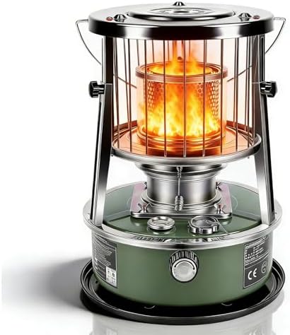 Portable Kerosene Heater, 2 in 1 Stove Heater With Adjustable Height, 5.2L 20–25H Indoor Outdoor Kerosene Heater for Camping Garage Home Emergency