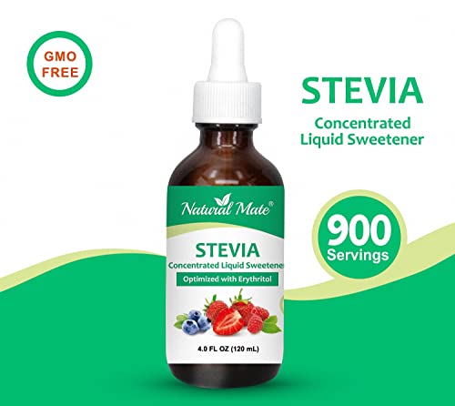 Stevia Concentrated Liquid Sweetener (Optimized with Erythritol) 1.33 FL OZ (37 mL) – 2 Pack