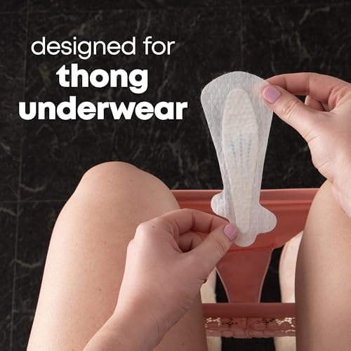 U by Kotex Balance Daily Panty Liners for Thongs, Wrapped, Light Absorbency, Regular Length, 50 Count (Packaging May Vary)