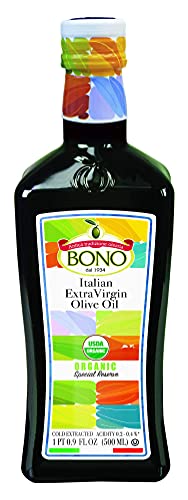 BONO 100% Italian Organic Extra Virgin Olive Oil, 3 pack