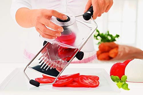 Rösle Stainless Steel Adjustable Vegetable Slicer with Grip, 17.1-inch