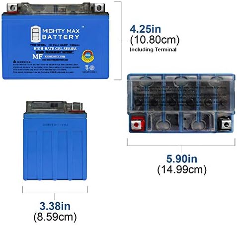 Mighty Max Battery YTX4L-BS GEL - 12 Volt 3 AH, GEL Type, 50 CCA, Rechargeable Maintenance Free SLA AGM Motorcycle Battery