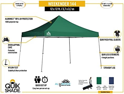 Quik Shade Weekender W144 Instant Canopy 12x12 Feet
