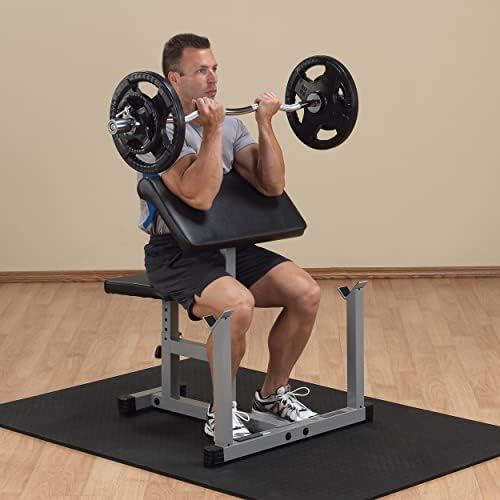 Body-Solid Preacher Curl Bench with Adjustable Seat and Extra Wide Base