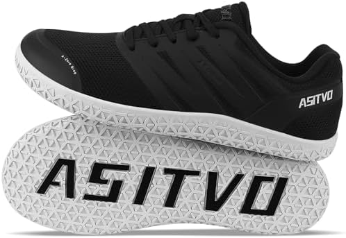 ASITVO Wide Men's Barefoot Zero Drop Sole Minimalist Sneakers Walking Shoes | Width Toe Box Cross Trainer Gym TPU Toe No-Sew Upper Grounding
