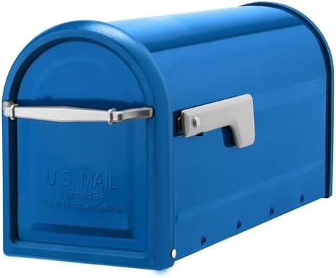 Architectural Mailboxes Chadwick Galvanized Steel Post Mount Mailbox, 8950B-10, Black, Medium Capacity | Galvanized steel build for outside with weather-resistant build and rust-resistant powder-coat finish. USPS approved.