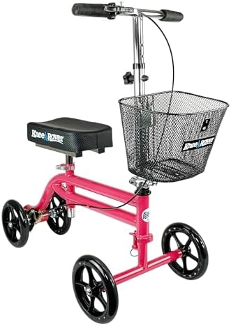 KneeRover Steerable Knee Scooter – Foldable Mobility Aid & Knee Walker with Basket for Adults