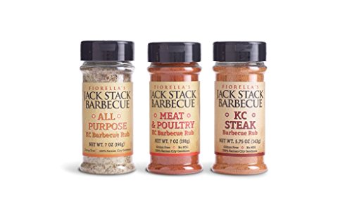Jack Stack Barbecue Dry Rub Seasoning Variety Pack - All Purpose, Steak, Poultry & Meat Seasonings - Kansas City Spice 3 Pack - for Chicken, Steak, Ribs, Vegetables, Seafood, and More (7oz Each)